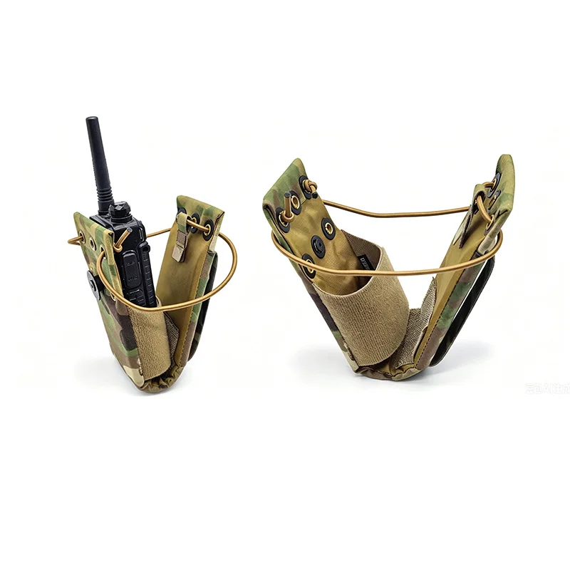 Funda táctica MOLLE para walkie talkie lateral con bolsillo - imagen 5