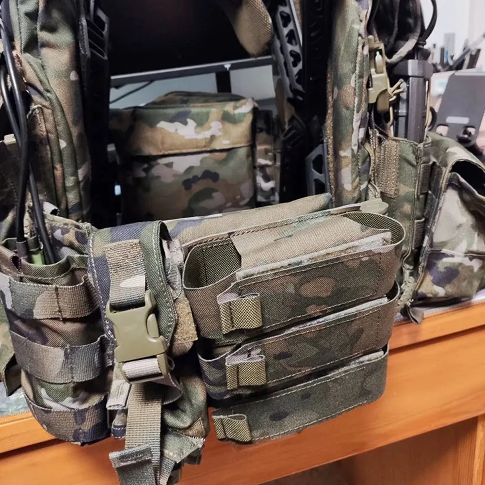 Bolsa Táctica Triple para Cargadores, MOLLE para Chaleco - imagen 4