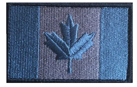 Detalle del diseño de hoja de arce y bandera