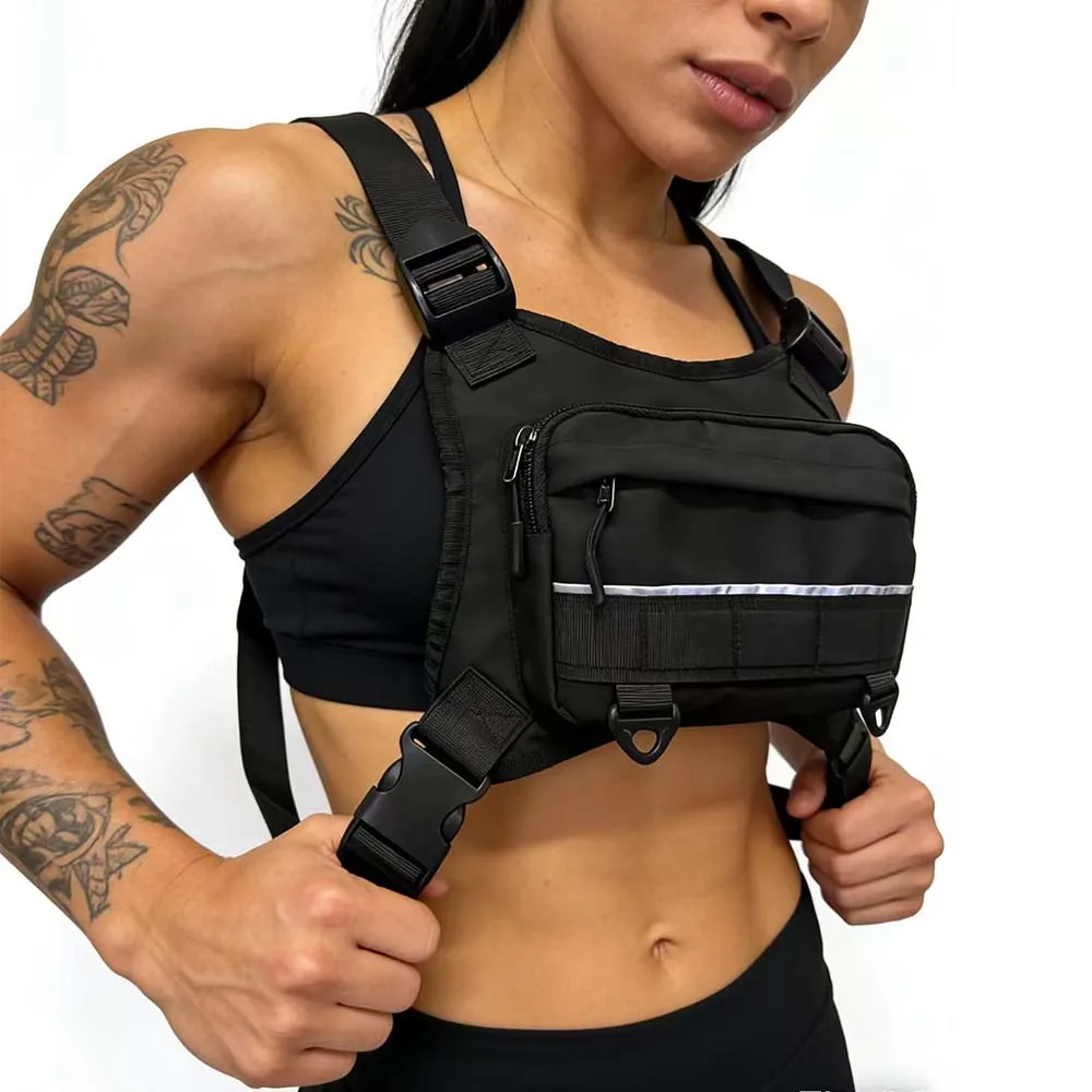 Bolsa de pecho deportiva con cremallera para carrera y senderismo - imagen 2