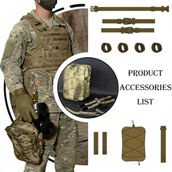 Mochila táctica MOLLE expandible multiusos para máscara de gas y pierna