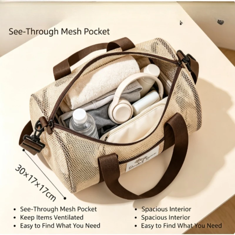 Bolso de malla transpirable de secado rápido para playa y gimnasio - imagen 3