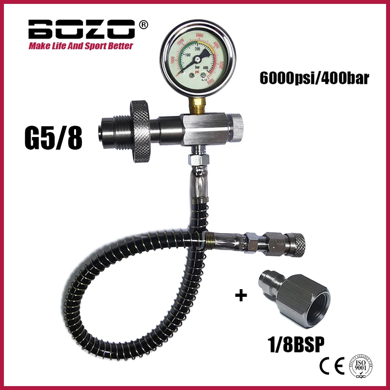 Conector DIN G5/8 acero inoxidable para recarga de tanque HPA - imagen 4