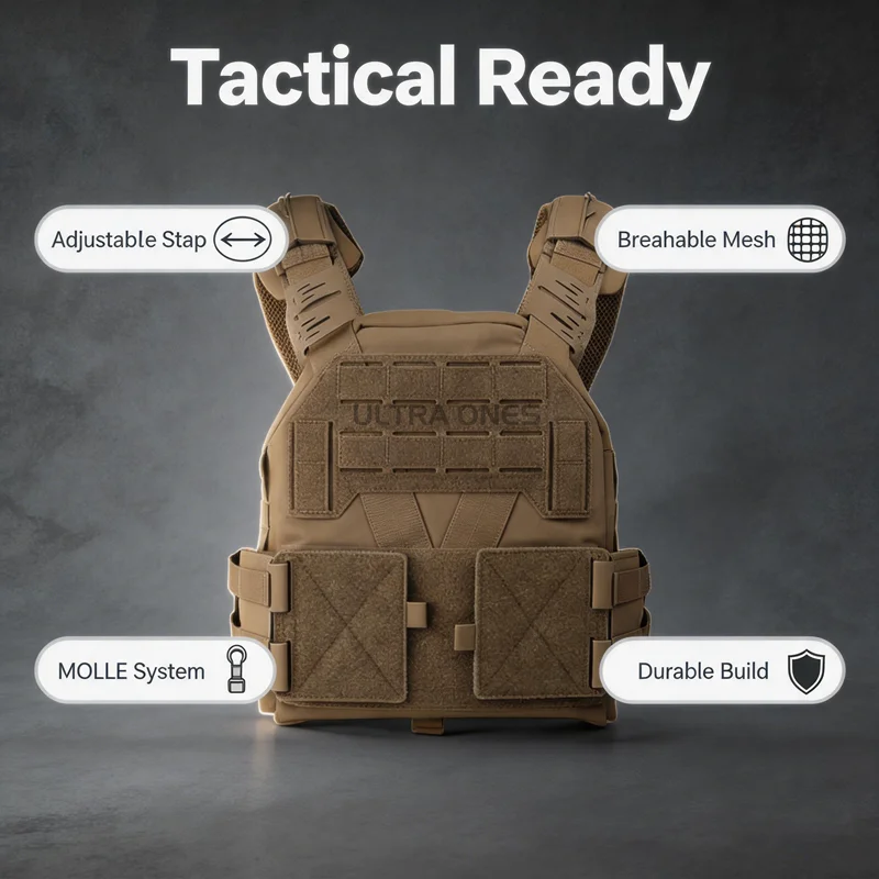 Chaleco antibalas táctico MOLLE rápido ajustable para airsoft - imagen 4