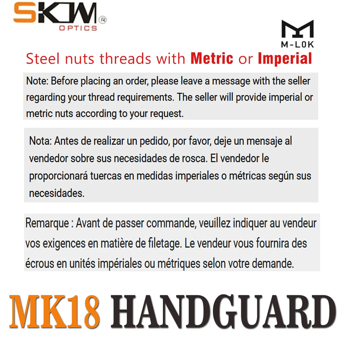 Sistema Picatinny y guardamanos en aluminio