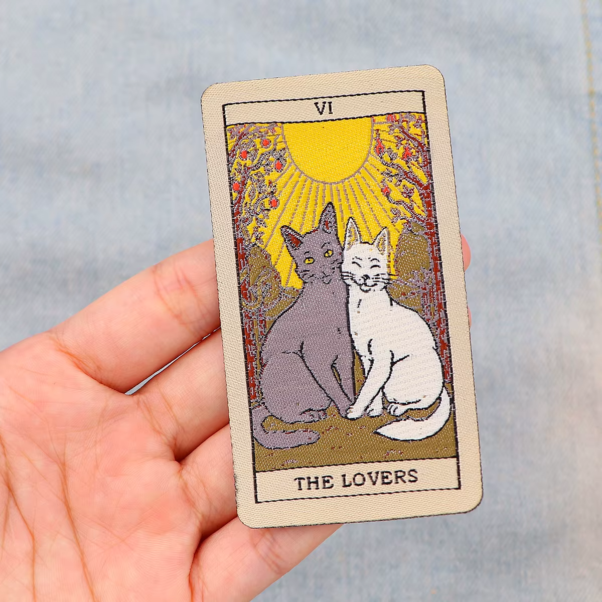 Parche MOLLE bordado gato negro y luna – Tarot esotérico - imagen 2