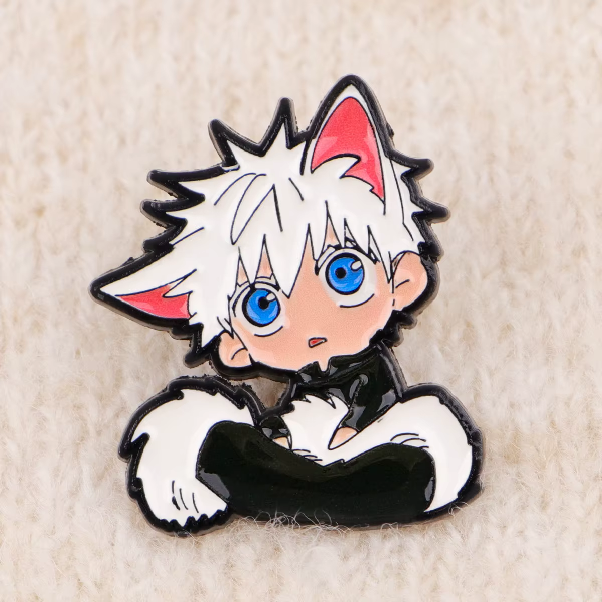 Pin metálico esmaltado gato – Broche táctico para mochila - imagen 5