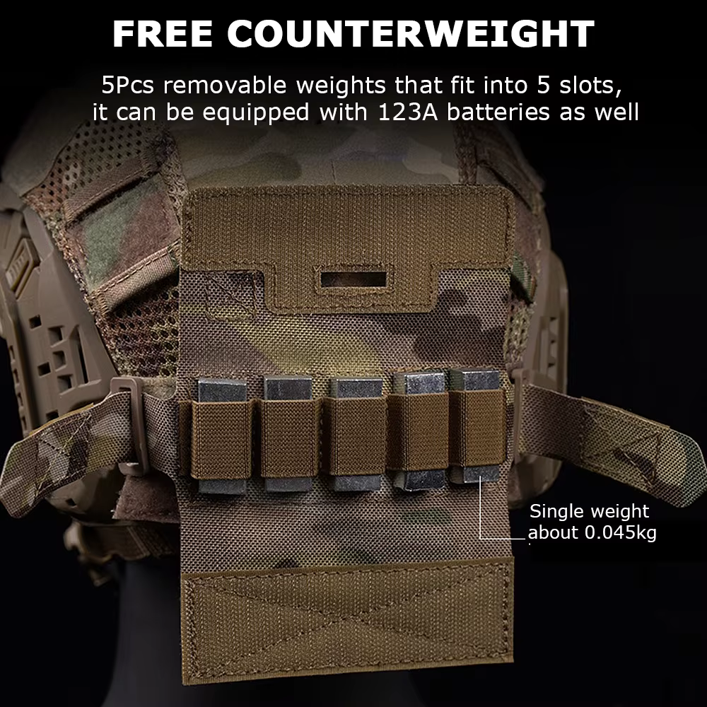 Bolsa contrapeso NVG casco táctico – Compatible Ops-Core Fast Airsoft - imagen 3