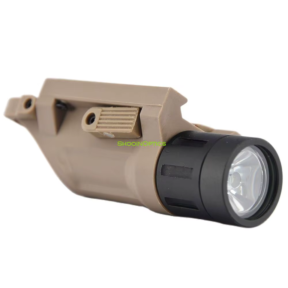 Linterna táctica LED alta luminosidad cuerpo aluminio rail 20mm caza nocturno