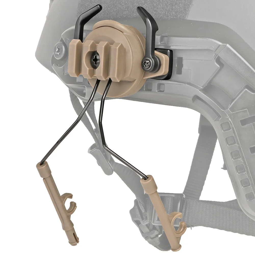 Adaptador de riel para auriculares tácticos de casco, giratorio 360° - imagen 5