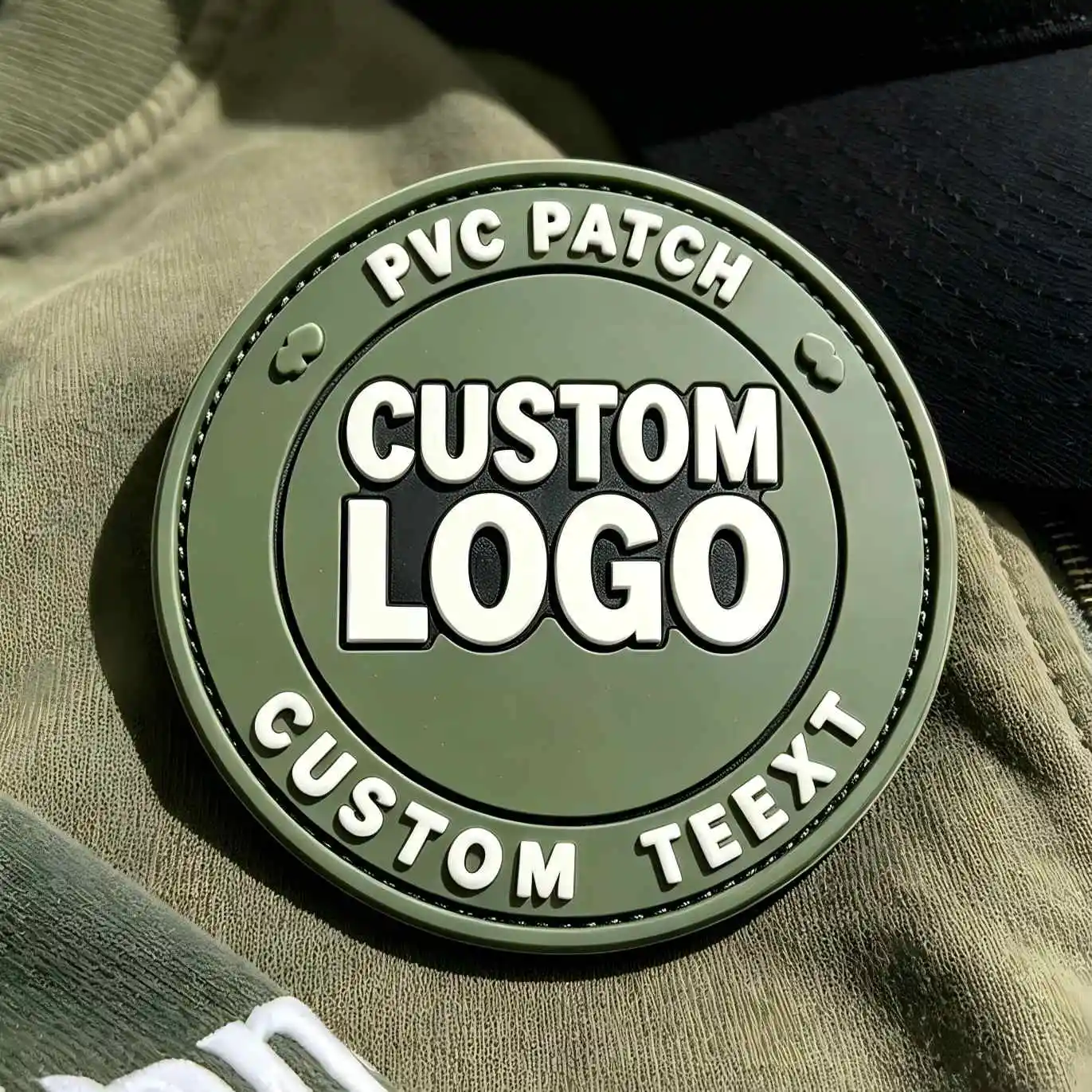 Parche táctico PVC de goma con velcro para insignias - imagen 3