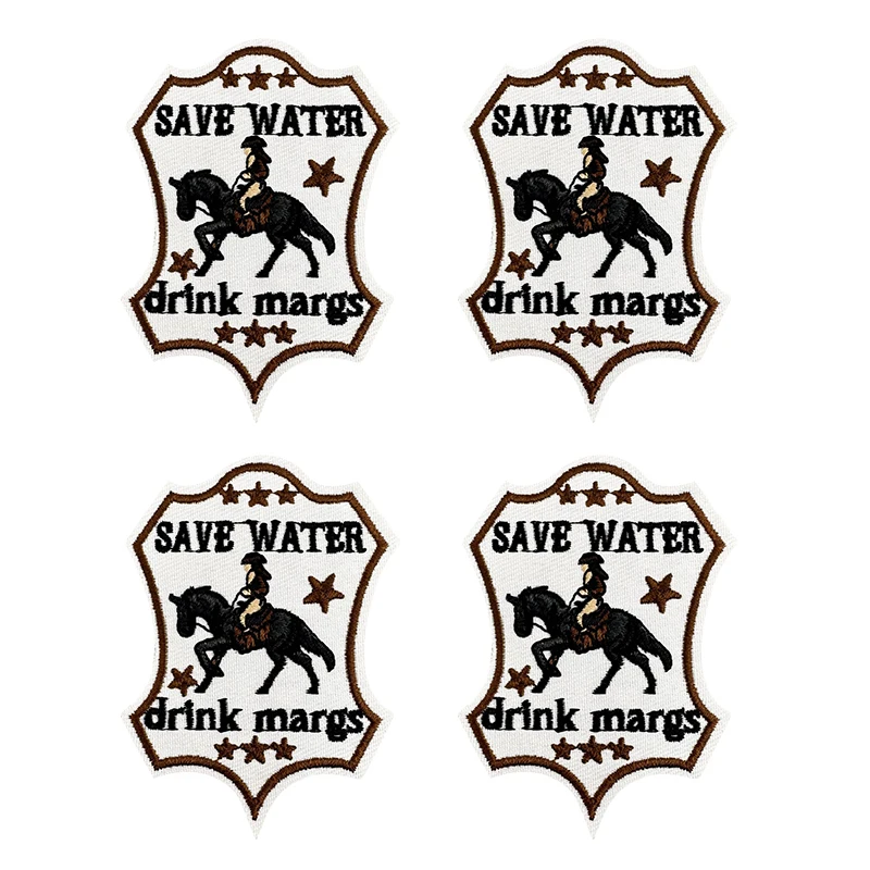 Parche bordado letras personalizables estilo western para coser o planchar - imagen 4
