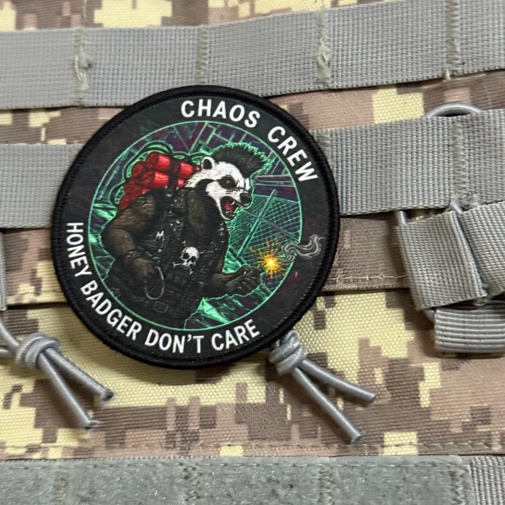 Honey Badger Parche táctico moral con velcro gancho y bucle uniforme - imagen 3