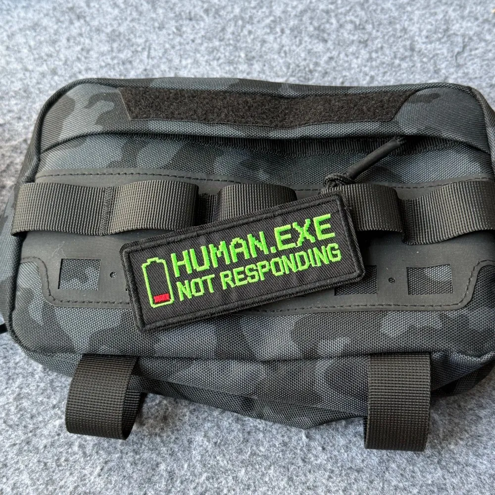 Parche táctico bordado HUMAN.EXE NOT RESPONDING para mochilas - imagen 5