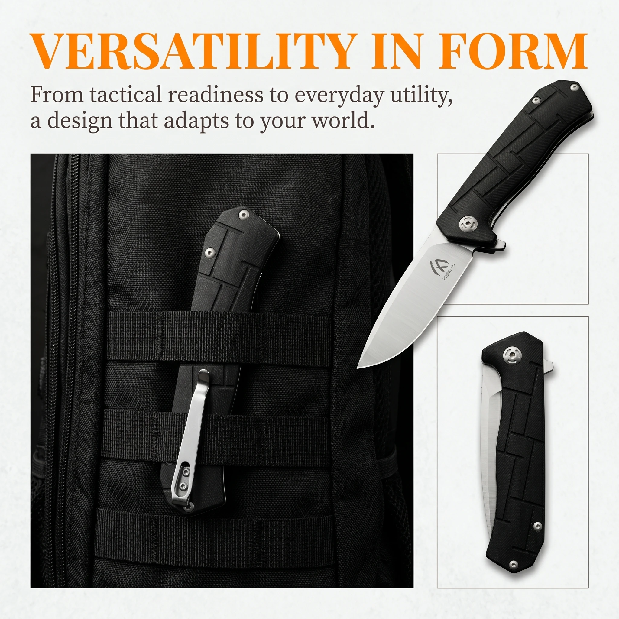 Cuchillo plegable táctico G10 multifunción para aire libre - imagen 3