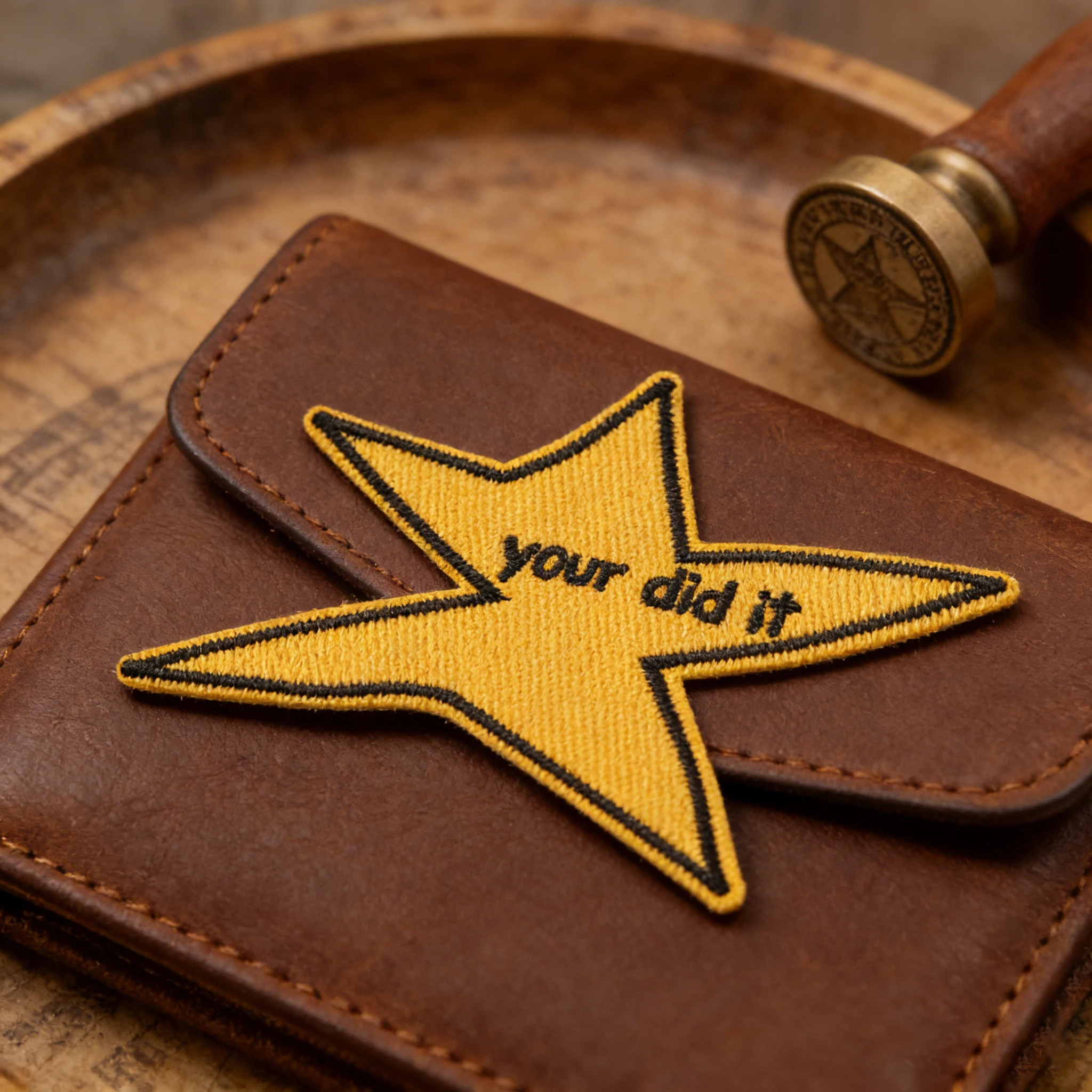 Parche termoadhesivo bordado estrella You Did It – para regalo
