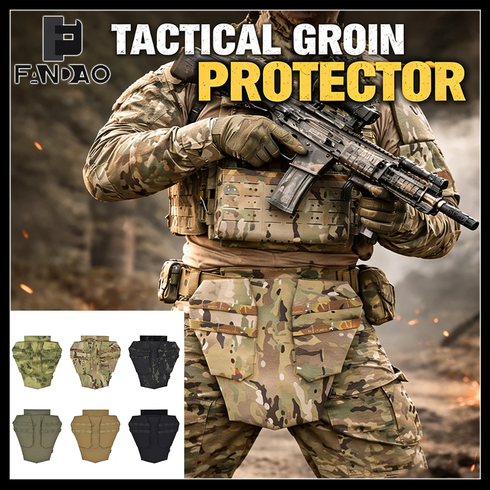 Protector táctico zona íntima con plataforma MOLLE y funda - imagen 4