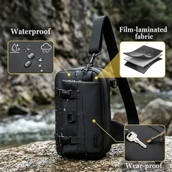 Bolso táctico de pecho bandolera oculta para estuche de pistola