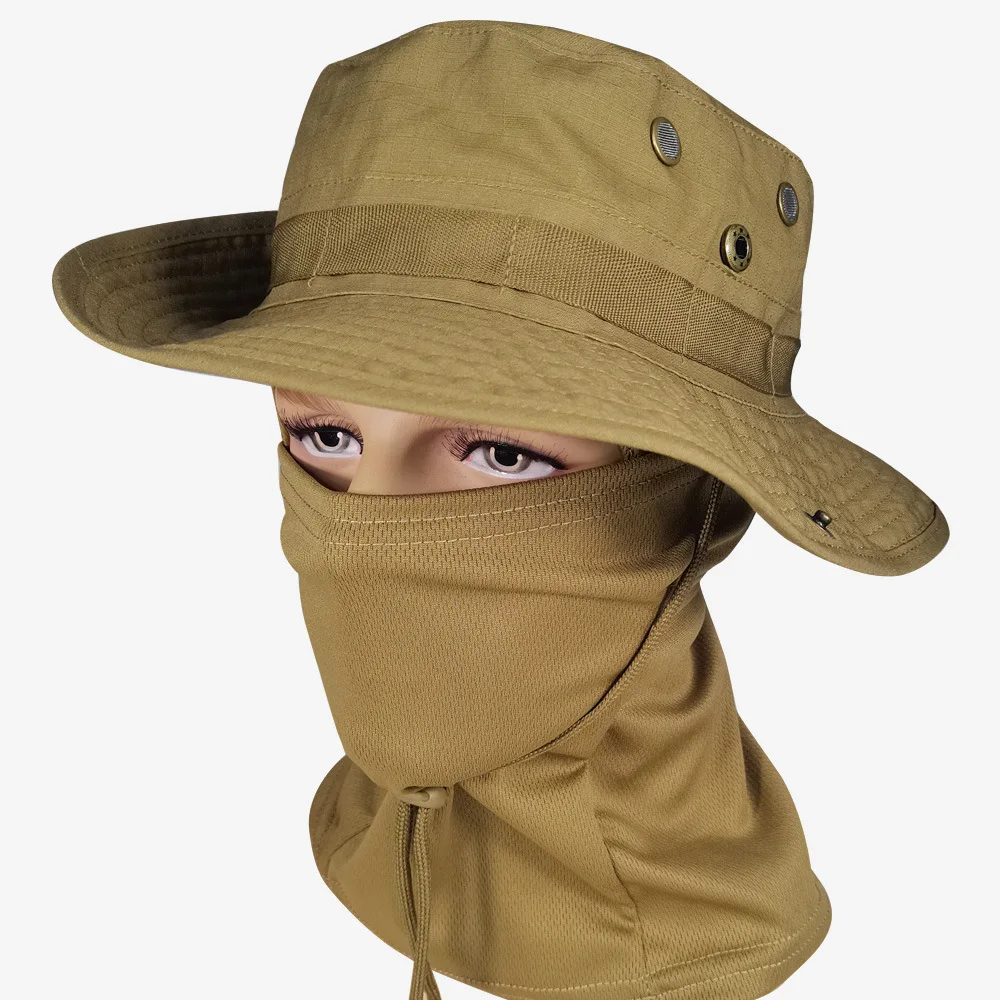 Sombrero táctico camuflaje con polaina de cuello y máscara - imagen 2