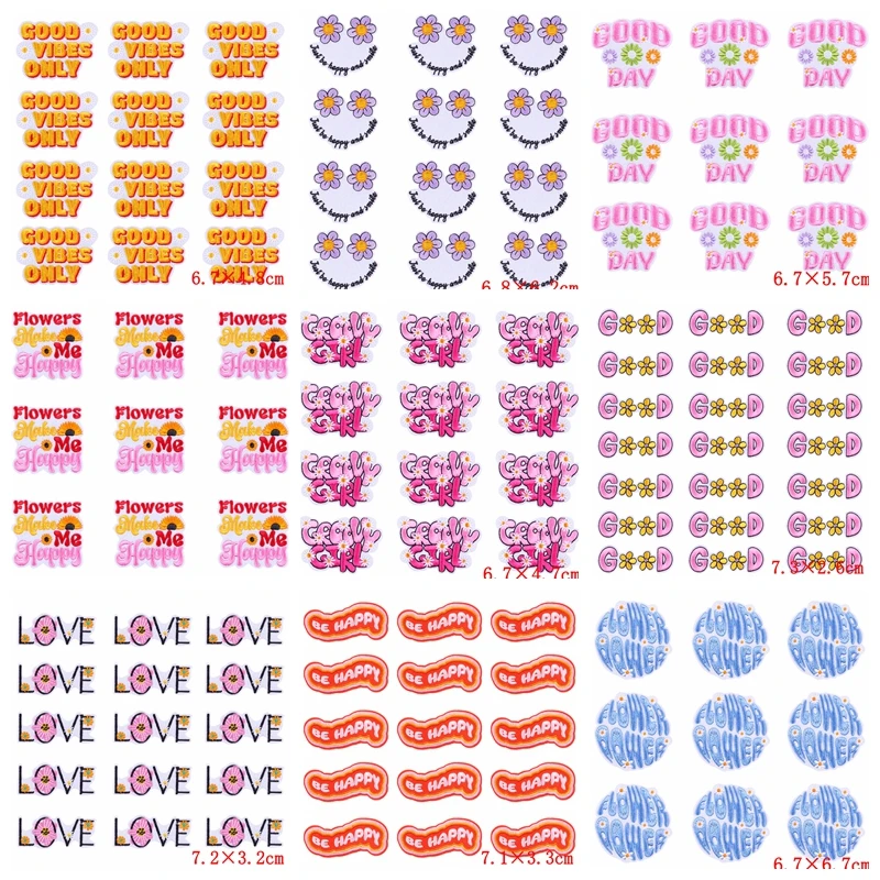 Parche bordado colores y letras
