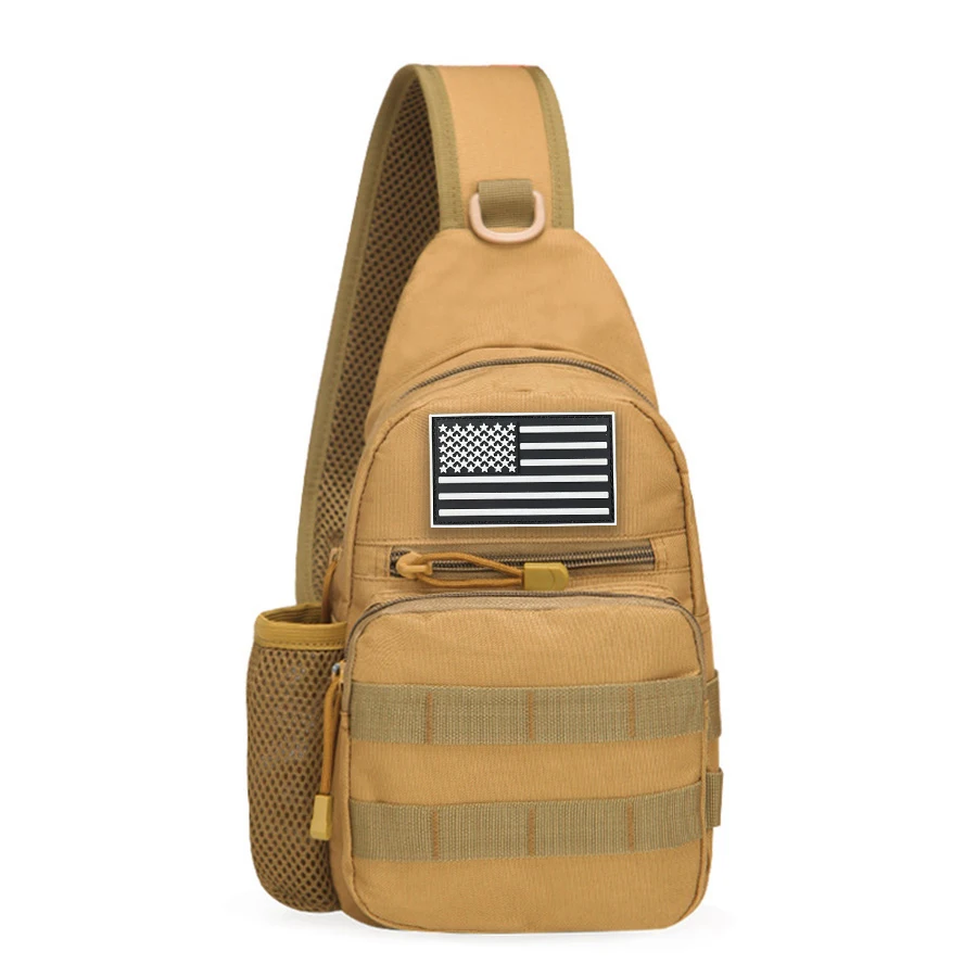 Bolso táctico de hombro camuflaje, correa ajustable y porta-botellas - imagen 3