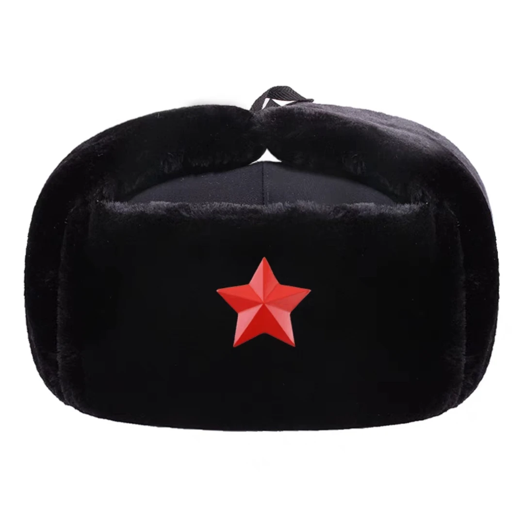 Gorro militar soviético de lana cálida resistente al frío exteriores - imagen 3