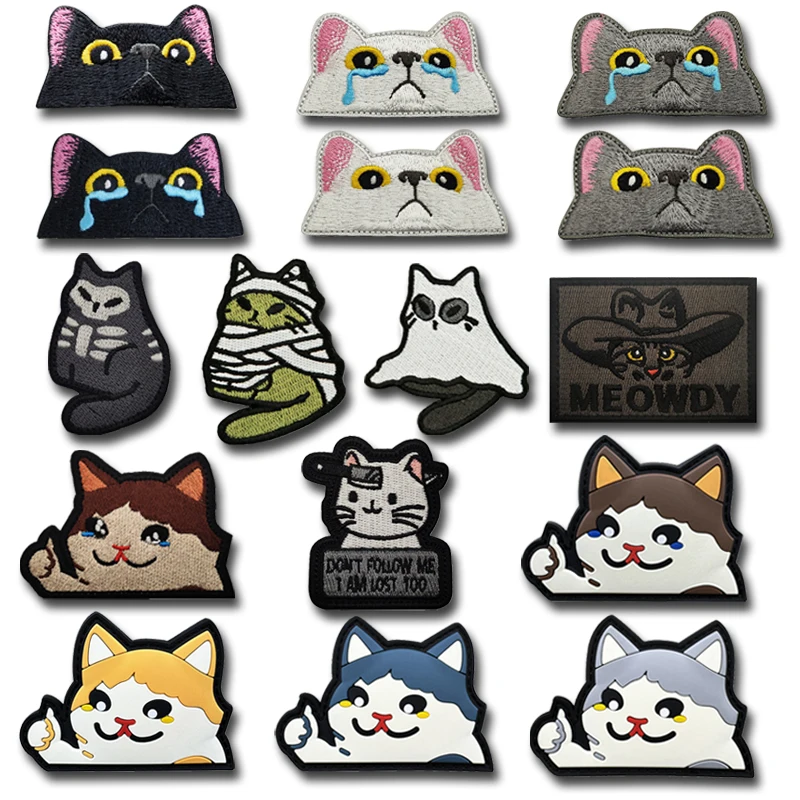 Parche MOLLE bordado estilo gato para mochila - imagen 5