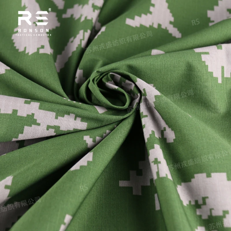 Tela táctica NYCO rip-stop camuflaje floral blanca para uniformes - imagen 2