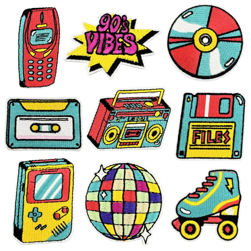 Parche termoadhesivo bordado emblema radio retro estilo europeo - imagen 2