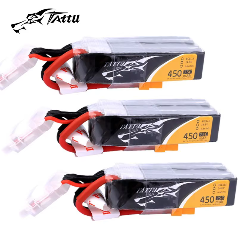 TATTU bateria LiPo 4S 75C 450mAh XT30 para dron RC - imagen 3