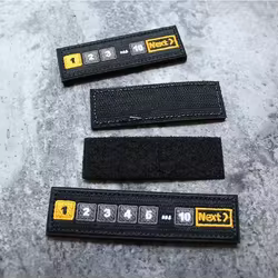 Tira numerada MOLLE de identificación para pecho táctico bordada