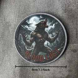 Parche táctico BLOOD LUST con velcro gancho y bucle para ropa