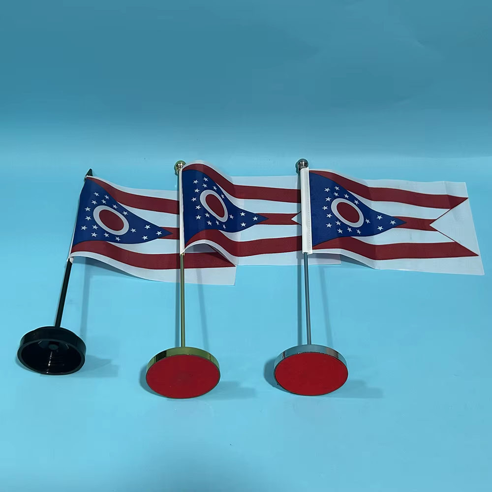 Bandera Ohio para escritorio oficina, poliéster, EE. UU. - imagen 4