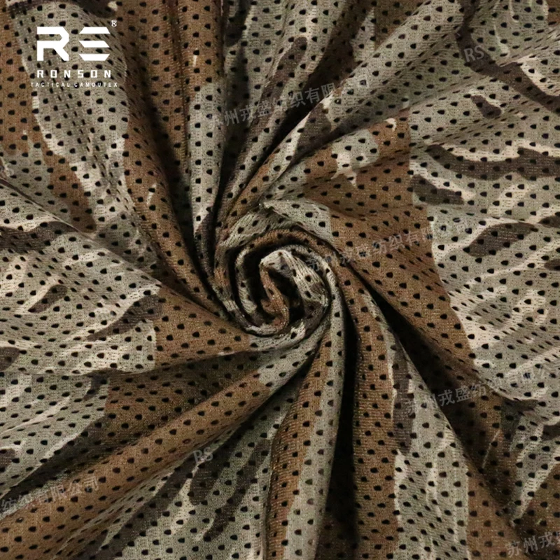 Tela de malla camuflaje Tiger strip en tricot tejido táctico - imagen 4