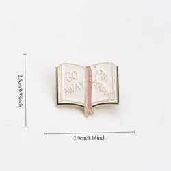 Broche de solapa en forma de libro amoroso para lectura