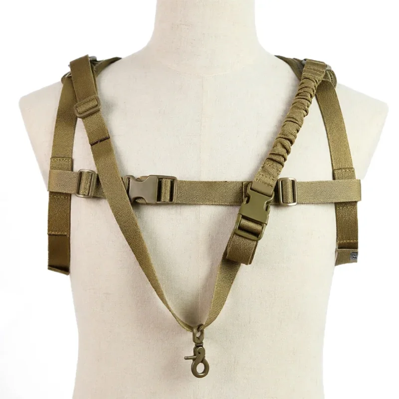 Arnés táctico en H con cuerda de seguridad para airsoft - imagen 4