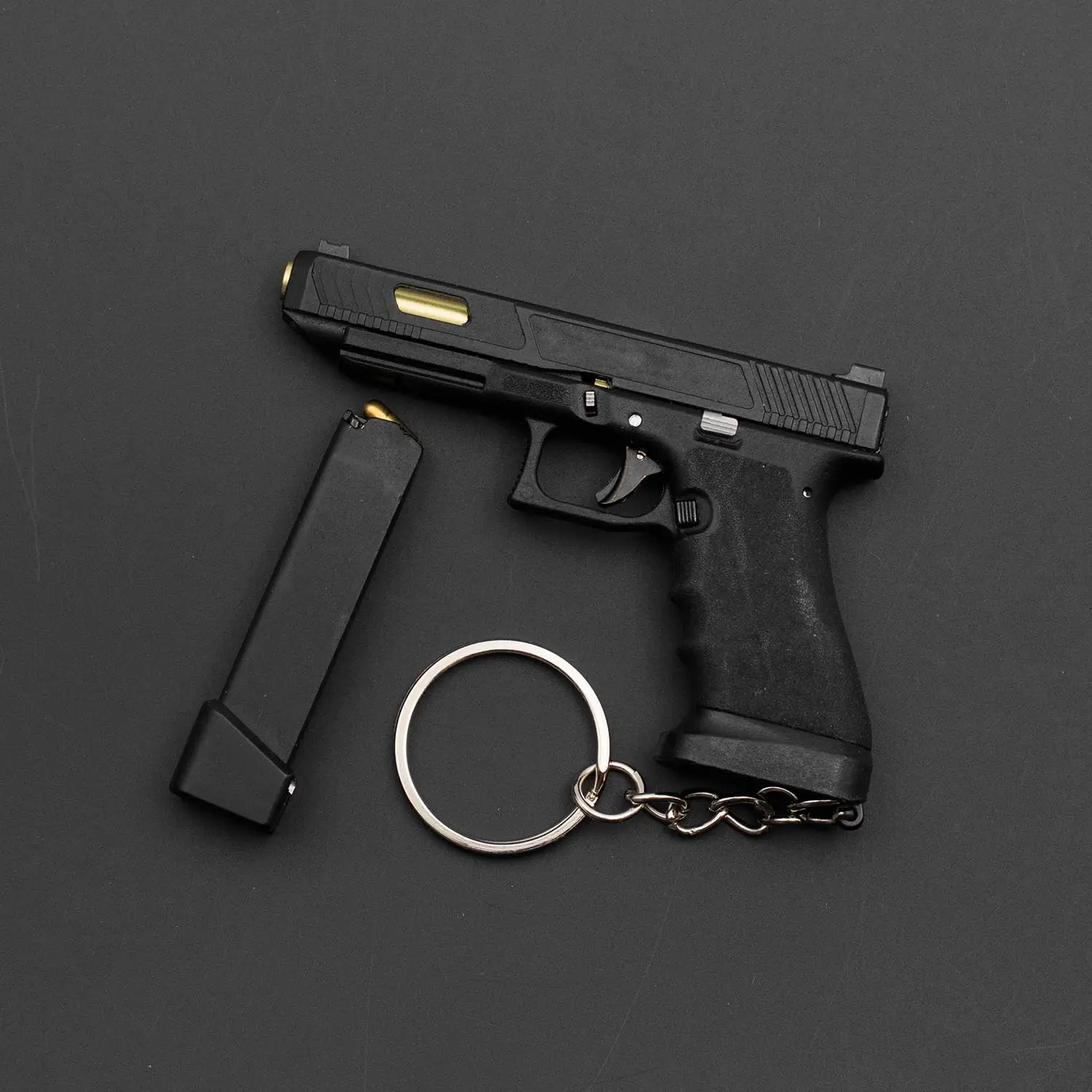 Llavero táctico de pistola miniatura coleccionable para regalo