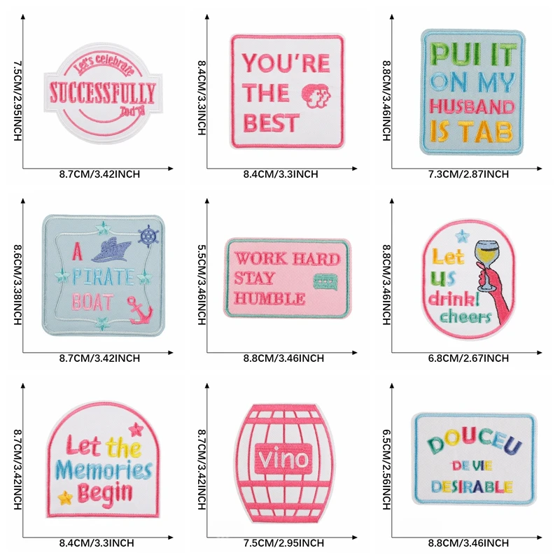 Parches bordados letras personalizados termoadhesivos planchar ropa - imagen 3