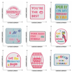 Parches bordados letras personalizados termoadhesivos planchar ropa