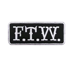 FTW parche bordado con respaldo de gancho – etiqueta de nombre Punk