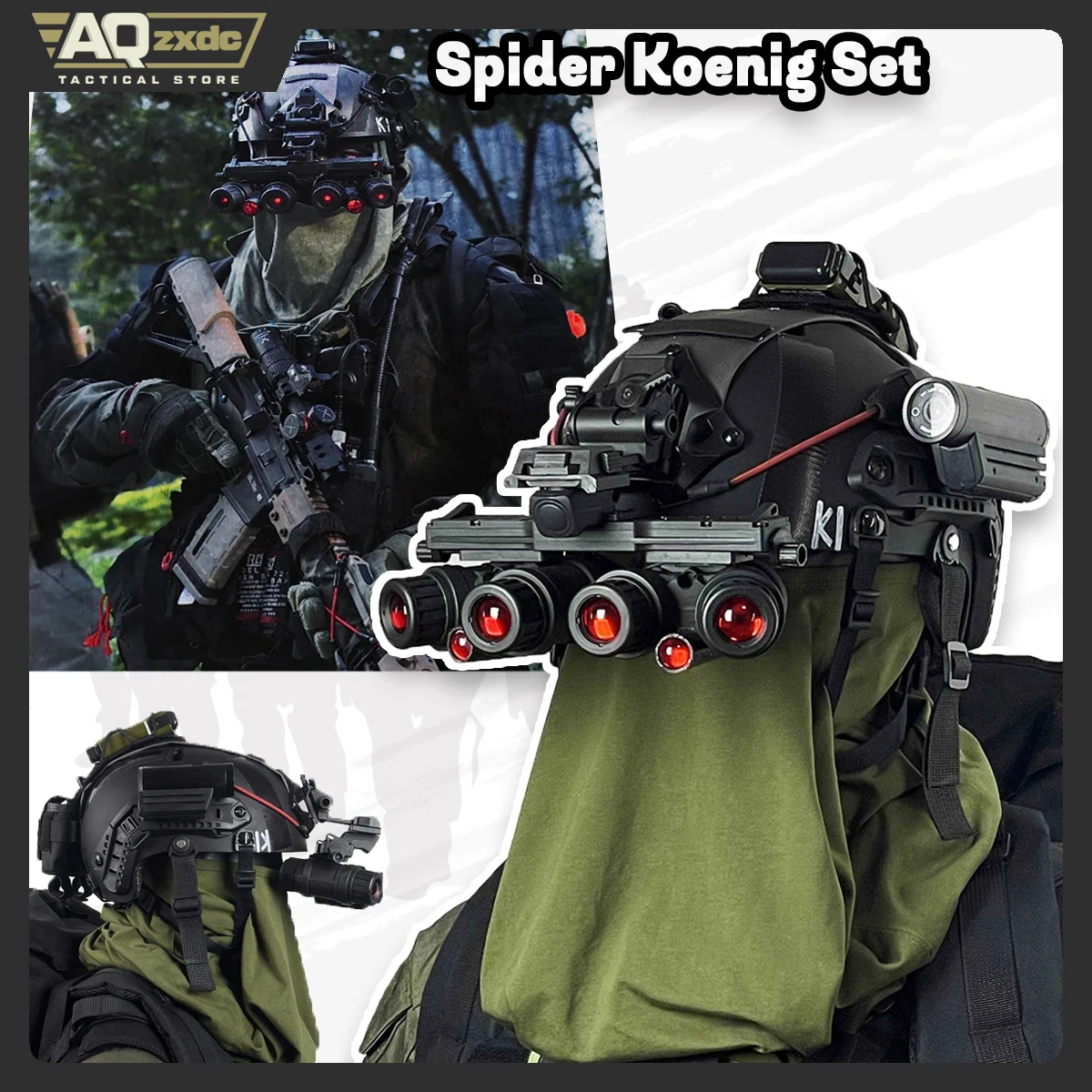 Koenig Conjunto táctico Ghost Spider para cosplay y exhibición - imagen 3