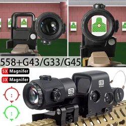 Pack Mira Holográfica 558 + Magnificador G43 3-5X Riel 20mm