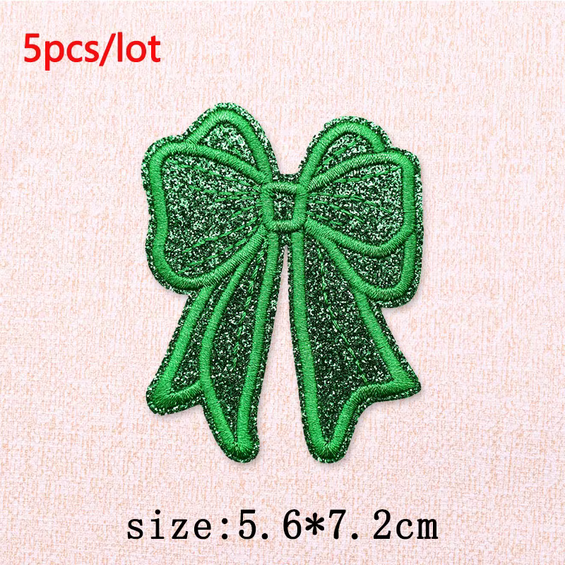 Parche termoadhesivo lazo de mariposa brillante – bordado para ropa - imagen 2