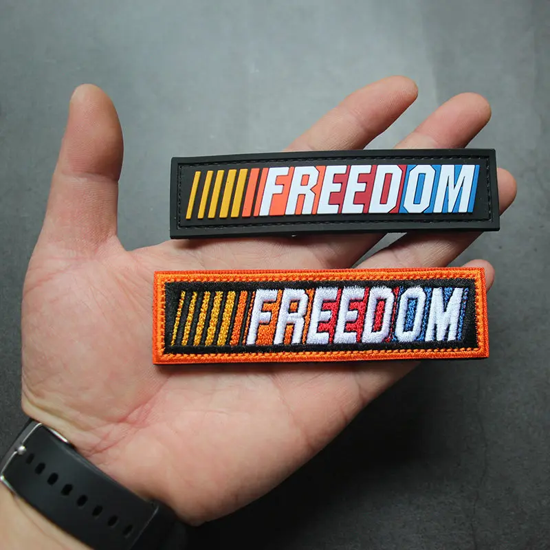 Parche táctico de pecho largo bordado completo Freedom para DIY - imagen 3