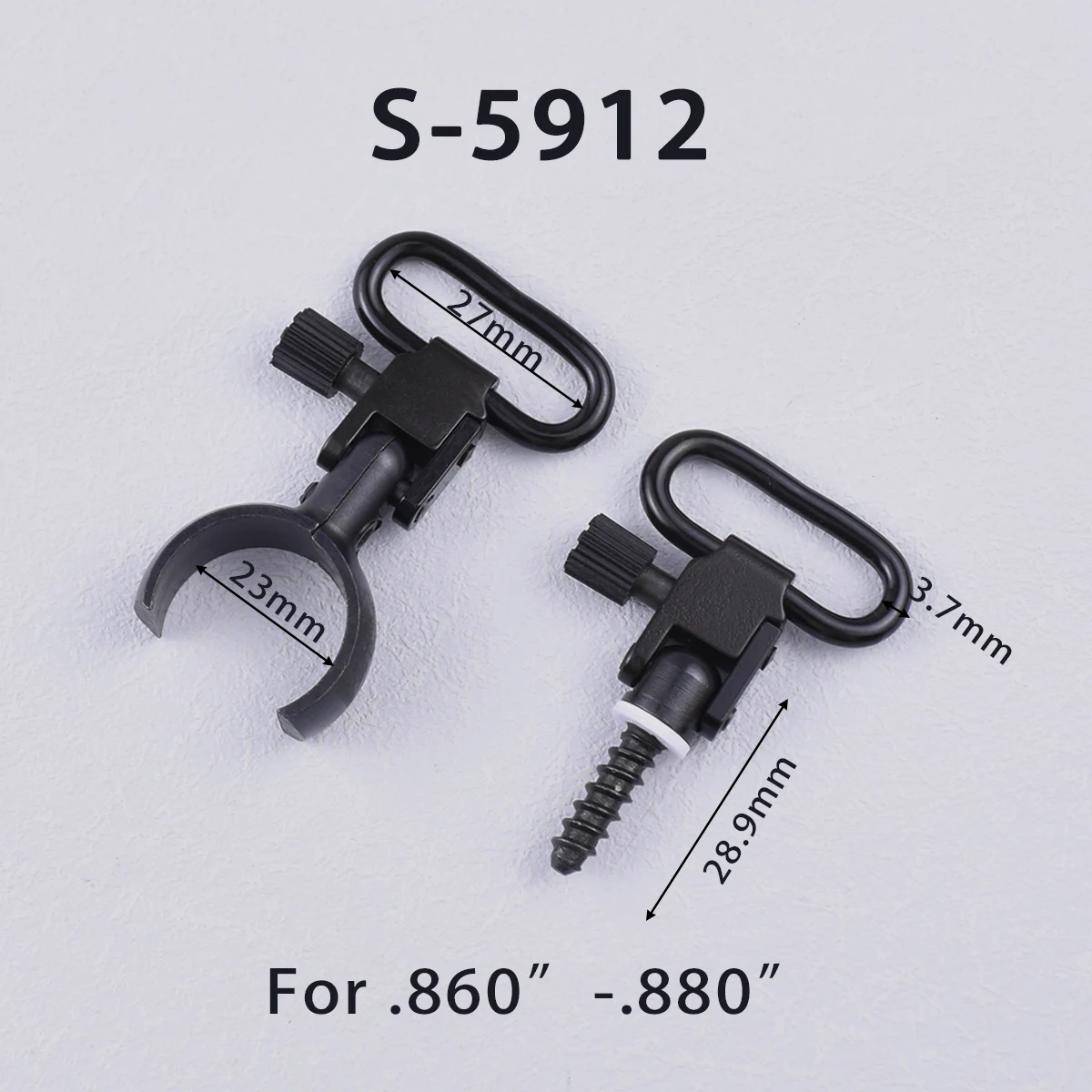 Adaptador QD giratorio Remington 870 – Montaje táctico metálico 12/20 GA - imagen 3