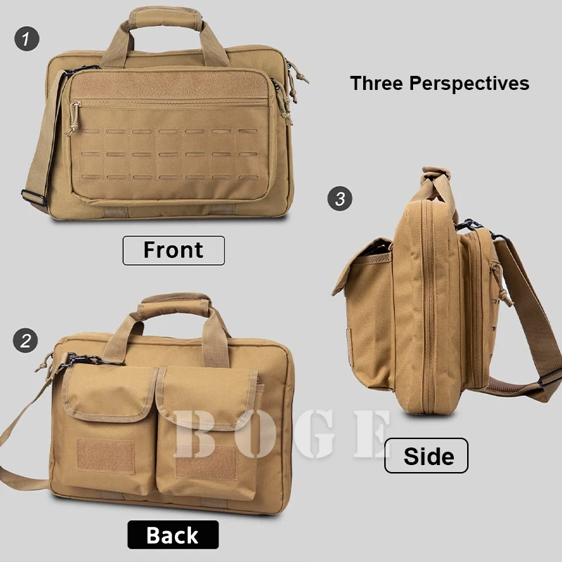 Sistema MOLLE exterior y cremallera bloqueable de la bolsa táctica