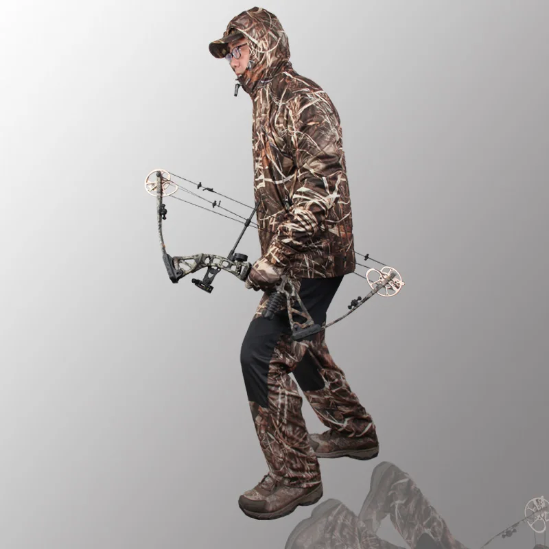 Traje de caza transpirable secado rápido – Camuflaje hombre primavera otoño - imagen 4