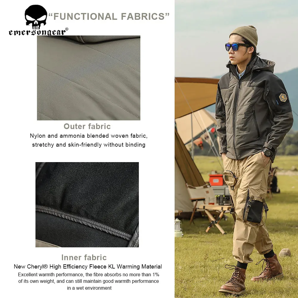 Emersongear Chaqueta impermeable azul G2 para caza y senderismo - imagen 5