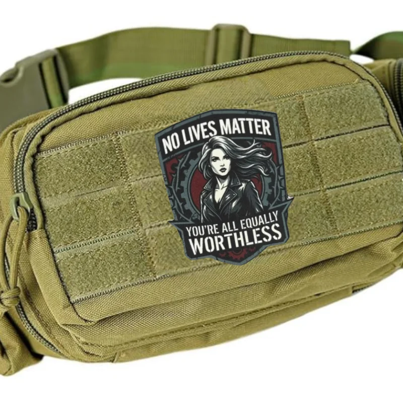 Parche táctico anime No Lives Matter con gancho y bucle para mochila - imagen 3