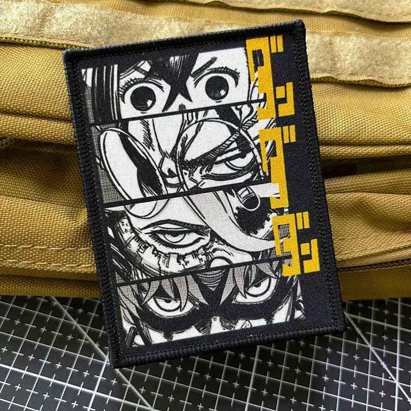 Parche táctico anime japonés Ojos con velcro para mochila - imagen 3